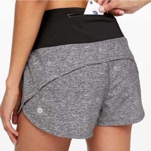 Lululemon gray speed up shorts